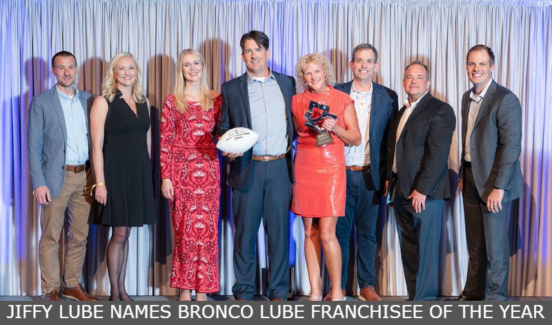 JIFFY LUBE NAMES BRONCO LUBE FRANCHISEE OF THE YEAR