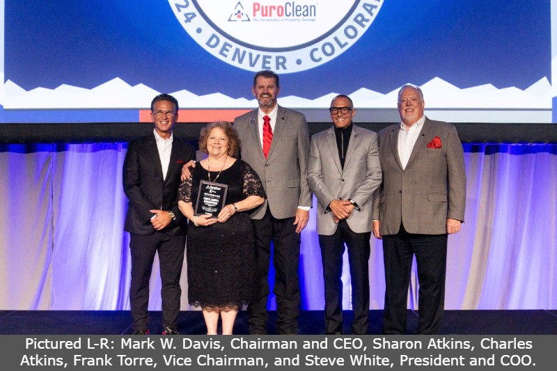 Pictured L-R: Mark W. Davis, Chairman and CEO, Sharon Atkins, Charles Atkins, Frank Torre, Vice Chairman, and Steve White, President and COO