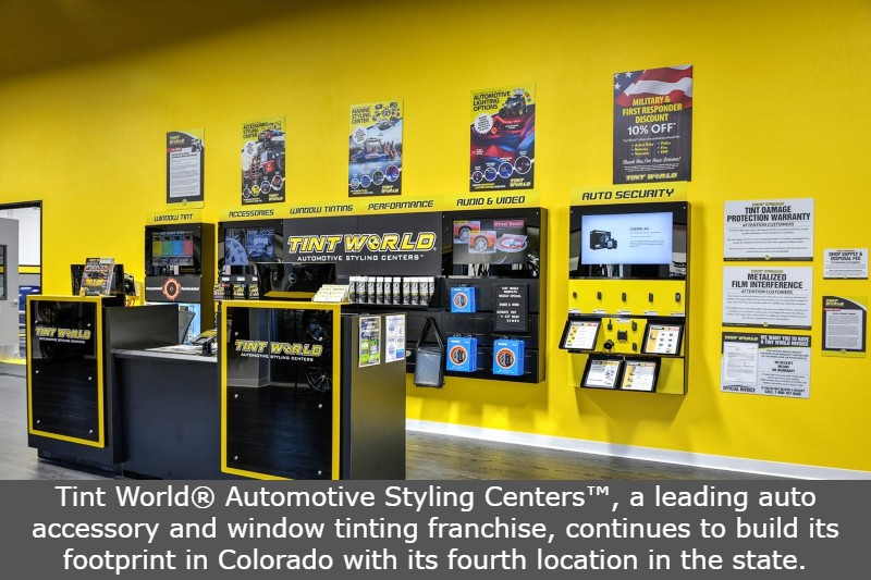 Tint World® Automotive Styling Centers™, a leading auto accessory and window tinting franchise, continues to build its footprint in Colorado with its fourth location in the state