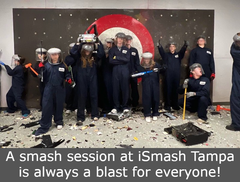 A smash session at iSmash Tampa is always a blast for everyone!