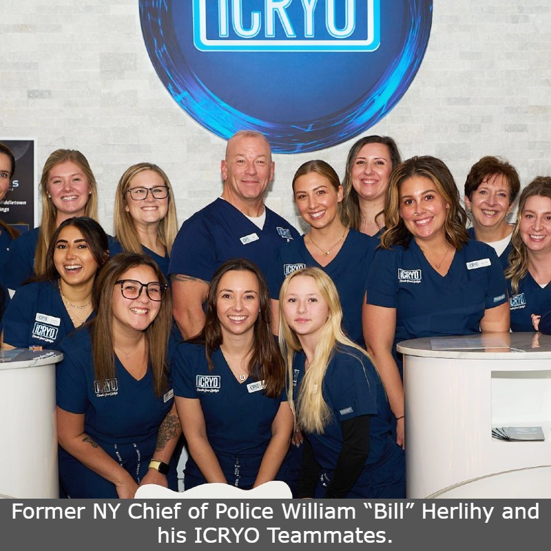 Former NY Chief of Police William “Bill” Herlihy has traded in his uniform for iCRYO scrubs.
