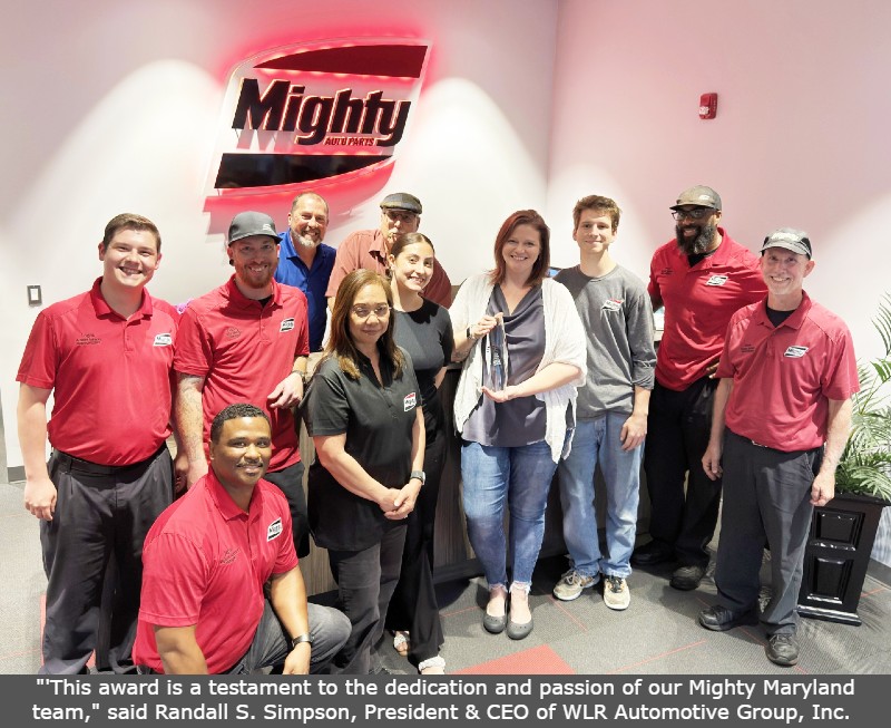 "'This award is a testament to the dedication and passion of our Mighty Maryland team," said Randall S. Simpson, President & CEO of WLR Automotive Group, Inc.