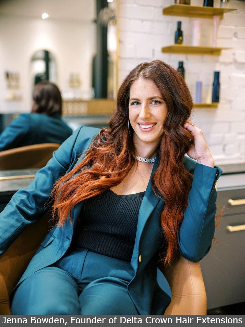 Jenna Bowden, Founder of Delta Crown Hair Extensions