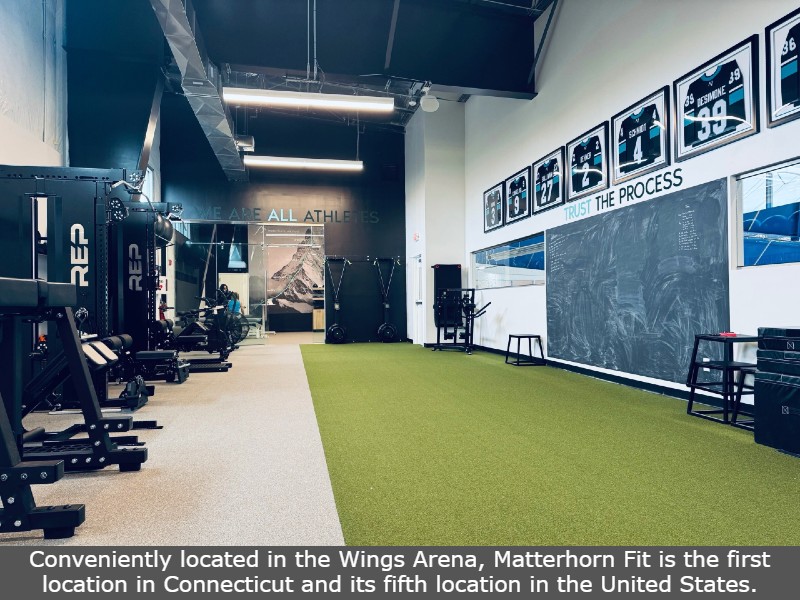 Conveniently located in the Wings Arena, Matterhorn Fit is the first location in Connecticut and its fifth location in the United States.