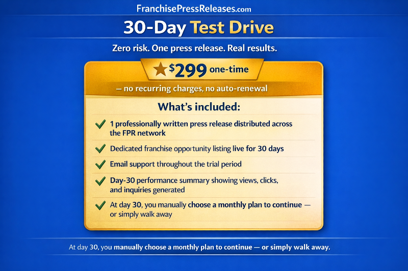 franchise press releases marketing