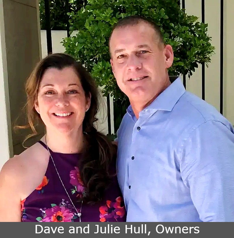 Dave and Julie Hull, Owners The Glass Guru