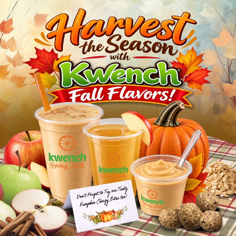 Kwench Juice Cafe Fall Flavors