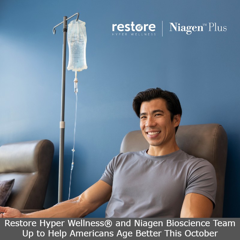 Restore Hyper Wellness® and Niagen Bioscience Team Up to Help Americans Age Better This October