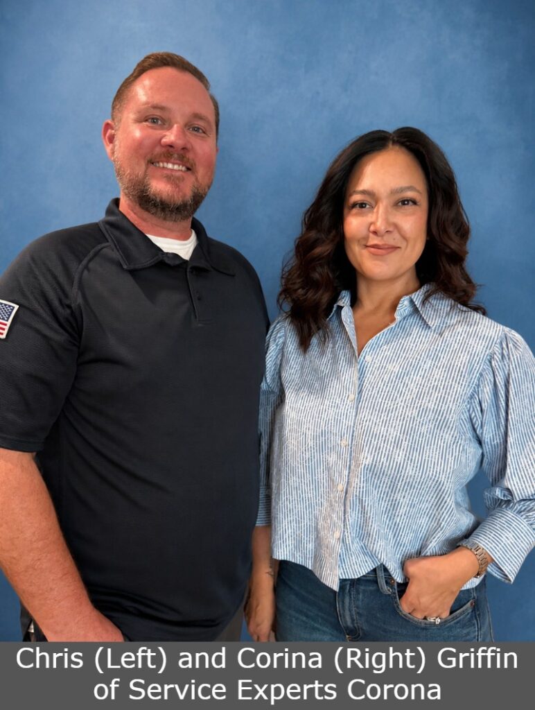 Chris (Left) and Corina (Right) Griffin of Service Experts Corona